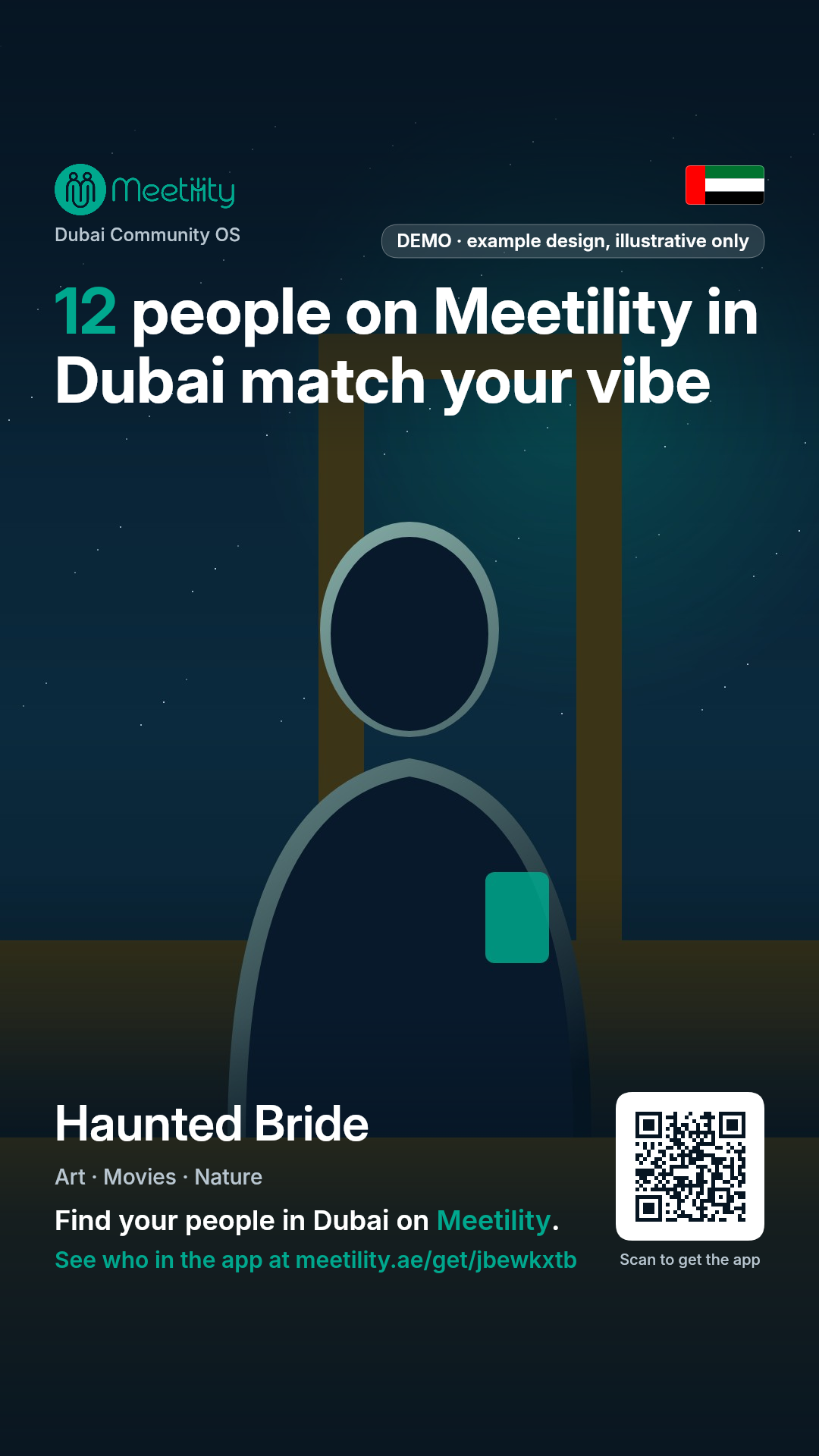 DEMO card: Haunted Bride at Dubai Frame